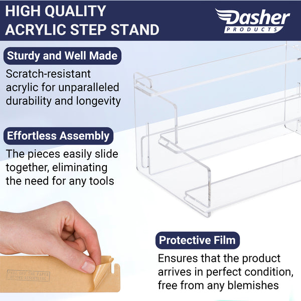 Acrylic Display Riser Step Stand - 9