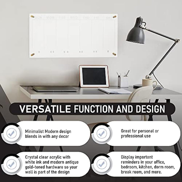 Acrylic Clear Calendar for Wall - 24