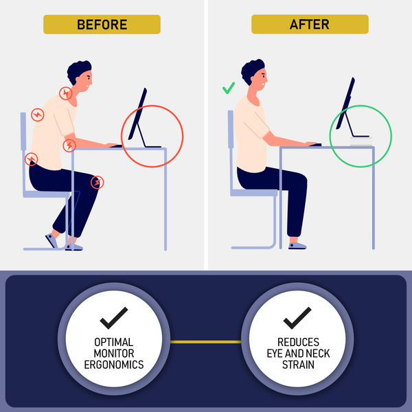 Acrylic Monitor Stand with Matching Pen Holder, 12mm Thick Clear Acrylic Monitor Riser, Laptop Stand for Home, Office, and Work. Computer Desk Riser with Keyboard Storage for LCD LED TV Screen (Clear)