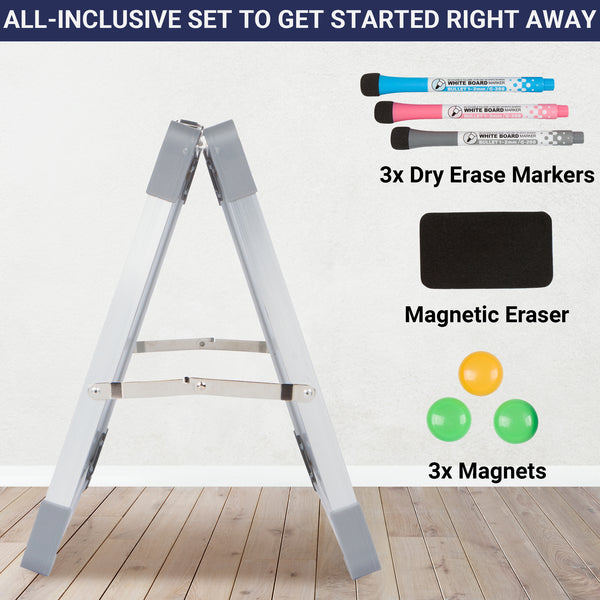 Desktop Dry Erase Magnetic Whiteboard - 16