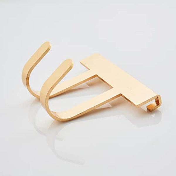 Gold Double Wall Hook Accessory for Acrylic Clear Calendar for Wall, Modern Gold Toned Metal Wall Hook for Hanging Keys, Jewelry, Office Supplies, Kitchen Accessories, and More. (Wall Hook)