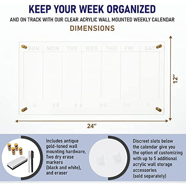 Acrylic Clear Calendar for Wall - 24