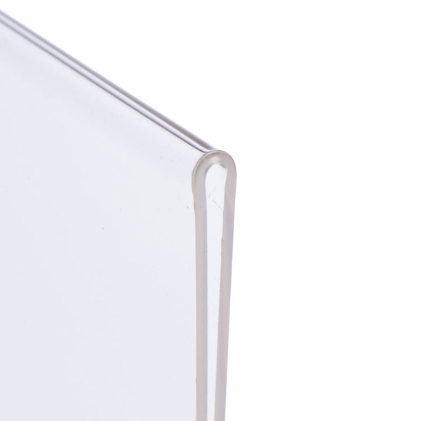 x Slant Back Acrylic Sign Holder 8.5 x 11 Inches, Acrylic Stands for Display, Portrait Ad Frames, Flyer Holder, Menu Holder Paper Stand, Table Sign Holders for Home, Office, Store, Restaurant (3 Pack)