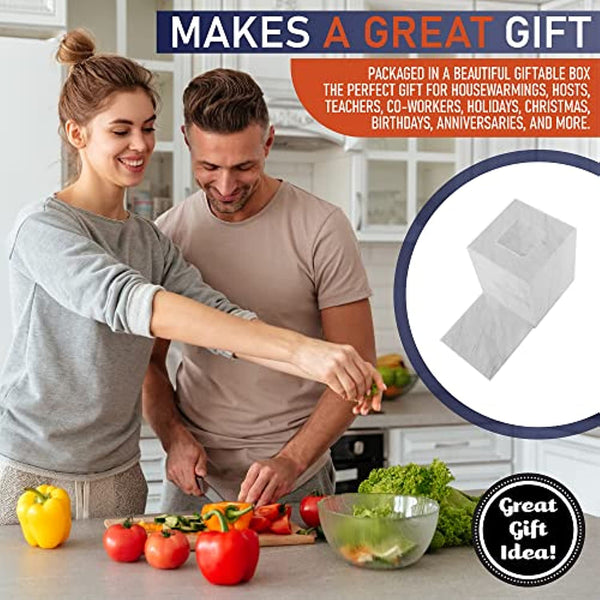 Acrylic Tissue Box Holder, Square Tissue Box Dispenser for Facial Tissue, Napkins, Dryer Sheets. Perfect for Bathroom, Desks, Countertop, Vanity, Bedroom Dressers, Night Stands (Square, Marble)