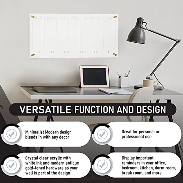 Acrylic Clear Calendar for Wall - 24