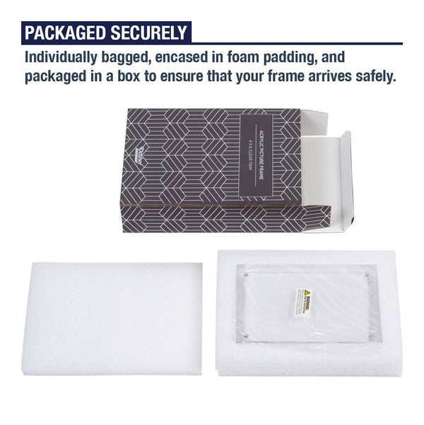 Dasher Products Acrylic Picture Frame 4x6 - Double Sided Magnetic Photo Frame (1 Pack)