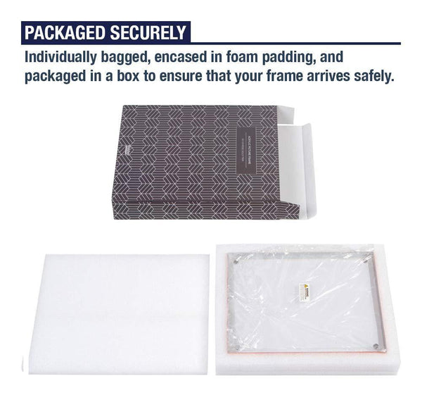 Acrylic Picture Frame 8x10 with Rose Gold Edges (1 Pack)