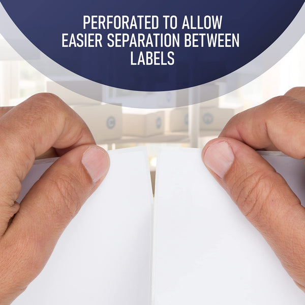 Thermal Shipping Labels 4x6, 500 Fan-Fold Perforated Labels Two Pack, Commercial Grade with Permanent Adhesive, Direct Thermal Printer Label Compatible with Zebra, Rollo, iDRPT, Polono, MUNBYN, Elton x