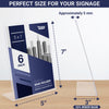 Slant Back Acrylic Sign Holder 5x7 - Clear Picture Frame Stand, 5 x 7 Inches Photo Frames Display for Sign, Menu, Document, Picture, Flyer, and More. Slant Ad Photo Frame Display Holders (6 Pack)