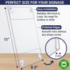 Acrylic Sign Holder with Hook and Loop Adhesive, 8.5 x 11 inches - Portrait or 11 x 8.5 inches - Landscape, Clear Wall Mount Frame, Perfect for Home, Office, Store, Restaurant (3 Pack)