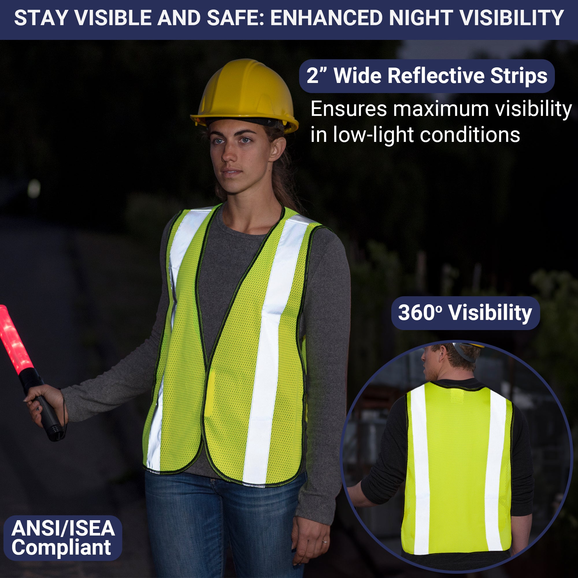  Reflective Running Vest - 360° High Visibility Yellow Safety  Vest with Adjustable Side Closure and Inside Pocket - Small : Tools & Home  Improvement