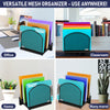 Inclined File Sorter Desk Organizer - File Rack with 5 Upright Sections for Files, Binders, Folders, Clipboards, and More. Desktop Organization for Home, Office, School, and Store