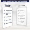 Acrylic Sign Holder 8.5 x 11 - Clear Frame Paper Holder with Multiple Mounting Options Included, Wall Mount Frame 8.5x11 inches, Perfect for Home, Office, Store, Restaurant, School and More (6 Pack)