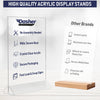 Acrylic Sign Holder 8.5 x 11 - T Shape Menu Holder with Easy Bottom Loading Design, 8.5x11 Plastic Sign Holder for Signs, Brochure, Flyer, Menu, Display, and More. Double Sided Display Stands (6 Pack)