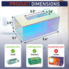 Acrylic Tissue Box Holder, Clear Tissue Box Dispenser for Facial Tissue, Napkins, Dryer Sheets. Perfect Cover for Bathroom, Desks, Countertops, Vanity, Bedroom, Night Stands (Rectangle, Iridescent)