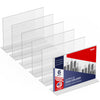 Acrylic Sign Holder 11 x 8.5 - Acrylic T Shape Table Top Display Stand, 6 Pack, Double Sided, Bottom Load, Landscape Style Menu Ad Frame. Perfect for Restaurants, Promotions, Photo Frames, Classroom