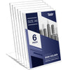 Slant Back Acrylic Sign Holder A6, 6 Pack, Portrait Ad Frames, Clear Picture Frame for Signs, Brochure, Flyer, Menu, Paper, Poster, Display. Slanted Plastic Message Board Stand for Home, Office, Store (Copy)