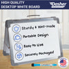 Desktop Dry Erase Magnetic Whiteboard - 16" x 12" Double Sided Small White Board Easel, Foldable Whiteboard Comes with Magnetic Eraser, 3 Magnets, 3 Dry Erase Markers for Kids, School, Work, and Home.