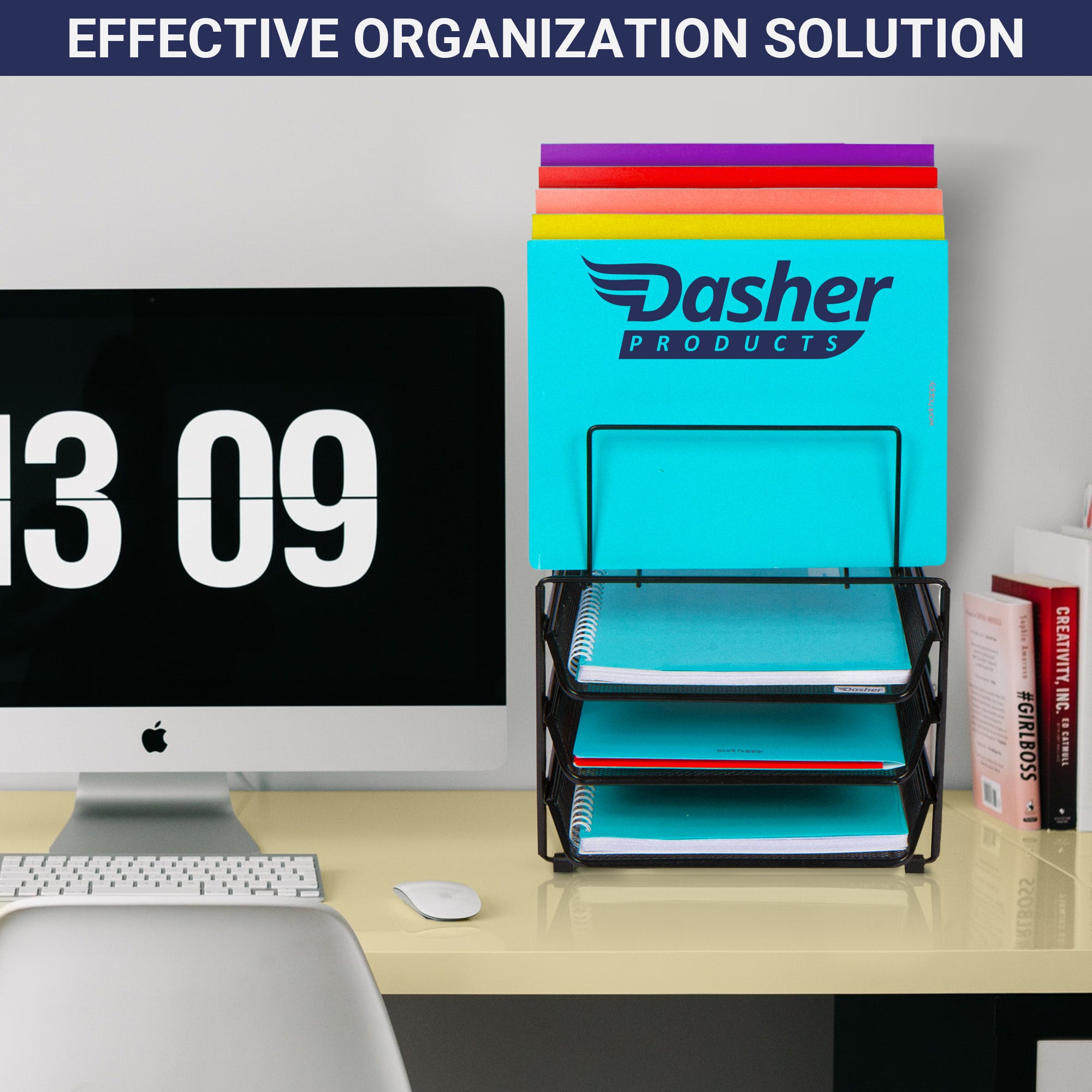 Mesh Desk Organizer and Storage - Office Organizer with 3 Sliding