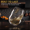Unbreakable Plastic Stemless Wine Glasses 18 oz - 100% Tritan - Proprietary Anti Slip Design - BPA Free, Dishwasher Safe, Shatterproof - Heavy Duty Base and Extra Thick Glassware Tumblers - Set of 4