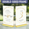 8.5x11 Luxurious Acrylic Gold Frames, 6 pack, Stunning Photo Displays, Enhance Your Event Ambience with Exquisite Gold Table Number Holders, Showcase Memories in Style with Elegant Golden Sign Holder