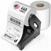 Shipping Labels Compatible with Dymo LabelWriter 4XL 1744907-4x6 Thermal Postage Labels, Water & Grease Resistant, Strong Adhesive, Perforated, BPA Free, 220 per Roll (2 Roll + Holder)