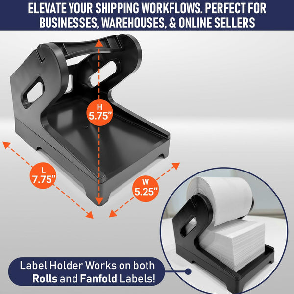 Shipping Labels Compatible with Dymo LabelWriter 4XL 1744907-4x6 Thermal Postage Labels, Water & Grease Resistant, Strong Adhesive, Perforated, BPA Free, 220 per Roll (2 Roll + Holder)
