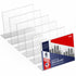 Slant Back Acrylic Sign Holder 11 x 8.5 Inches, 6 Pack, Acrylic Stands for Display, Portrait Ad Frames, Flyer Holder, Menu Holder Paper Stand, Table Sign Holders for Home, Office, Store, Restaurant