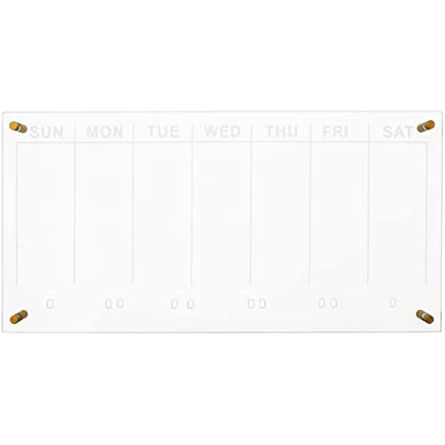 Acrylic Clear Calendar for Wall - 24 acrylic-clear-calendar-for-wall-24-x-12-weekly-wall-calendar-dry-dasher-products