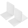 Acrylic Bookends, 2 Pairs of Clear Invisible Book Ends for Shelves, 4mm Heavy Duty Non Skid Book Holders for Books, Movies, DVDs, CDs, Video Games. Book Stopper for Home, Office, Library (White)