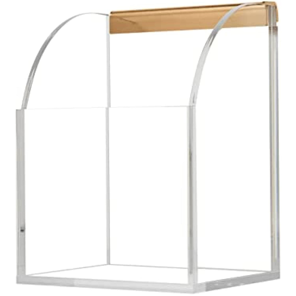 Acrylic Pencil Holder Accessory for Acrylic Clear Calendar for Wall, 3.7" x 3" x 5" Acrylic Organizer with Gold Tone Hardware to Store Pens, Pencils, Office Supplies, Art Supplies, and More. (Pencil Holder)