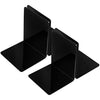 Acrylic Bookends, 2 Pairs of Clear Invisible Book Ends for Shelves, 4mm Heavy Duty Non Skid Book Holders for Books, Movies, DVDs, CDs, Video Games. Book Stopper for Home, Office, Library (Black)