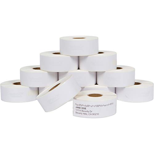 Dasher Products Address Labels Compatible with Dymo 30252 � 1-1/8'' x 3-1/2'', 12 rolls of 350 Labels, Self-Adhesive for Shipping, Barcode, UPC, Compatible with LabelWriter 4XL, 450, 450 Turbo, & More