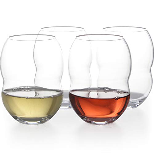 Cork Genius Unbreakable White Wine Glasses, Shatterproof and BPA-Free  Tritan Plastic, Scratch-Resistant Wine Goblets with Stem, Dishwasher Safe,  4