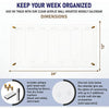 Acrylic Clear Calendar for Wall - 24" x 12" Weekly Wall Calendar, Dry Erase Board Includes Black White Dry Erase Markers, Eraser, Gold Hardware. Modern Wall Acrylic Calendar Planner (Weekly Calendar)