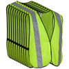Safety Vest with High Visibility - 2 Inch Reflective Strips, Bright Neon Yellow, Breathable Polyester Mesh Fabric, ANSI ISEA Class Unrated, Hi Viz All Day and Night (10 Pack - XL-XXXL)