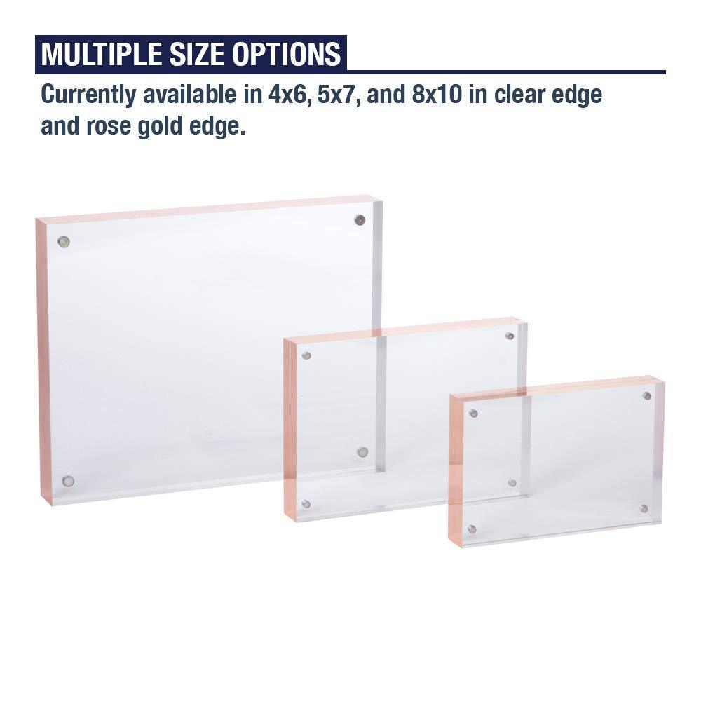 Double Sided Picture Frame 5x7 - Acrylic Clear Picture Frames for Phot
