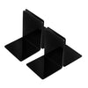 Acrylic Bookends, 2 Pairs of Clear Invisible Book Ends for Shelves, 4mm Heavy Duty Non Skid Book Holders for Books, Movies, DVDs, CDs, Video Games. Book Stopper for Home, Office, Library (Black)