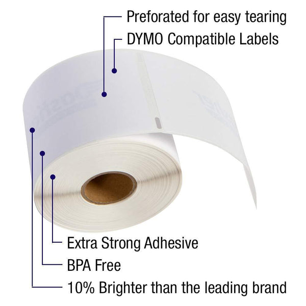 Dymo 30256 Compatible Shipping Labels, Large Thermal White Shipping Labels 2 5/16