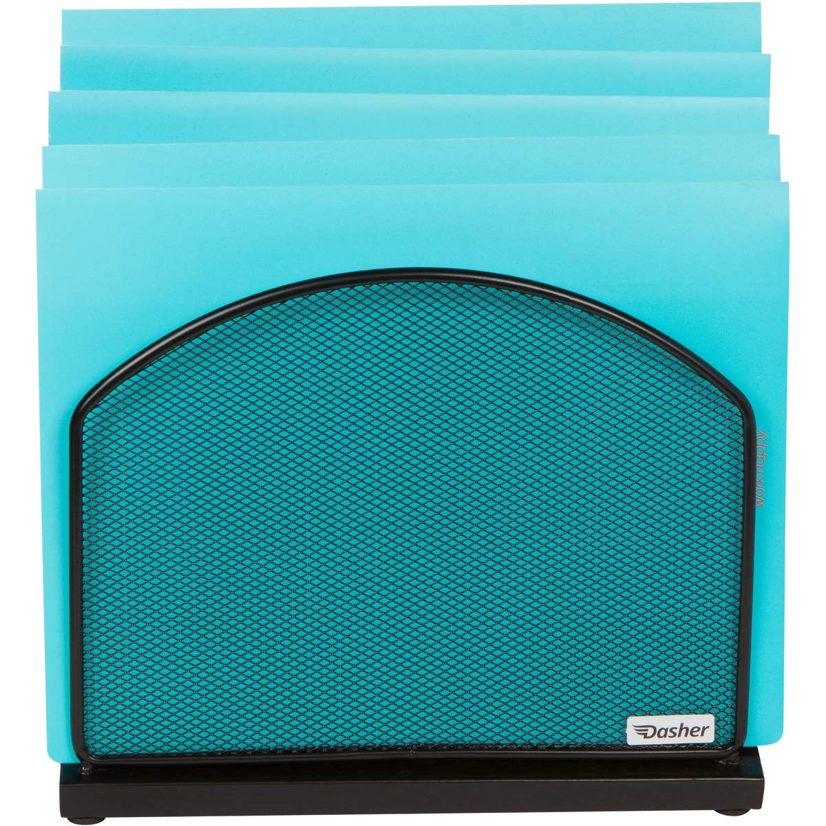 Dasher Products Inclined File Sorter Desk Organizer - File Rack with 5 ...